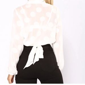 Sheer Polkadot Top